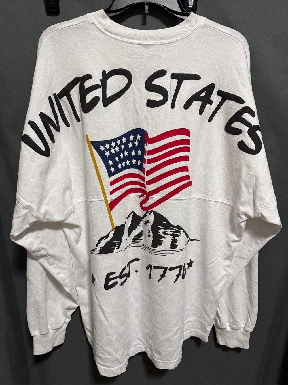 White United States Flag Graphic Sweatshirt - Women's